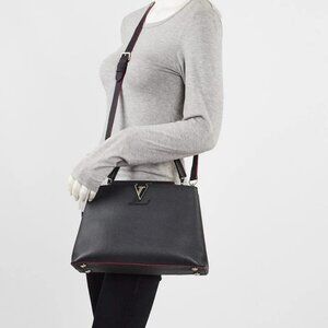Louis Vuitton Cobalt/Fuchsia Taurillon Leather Capucines PM Bag